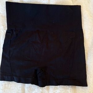 High-Waisted Black Gym Shorts